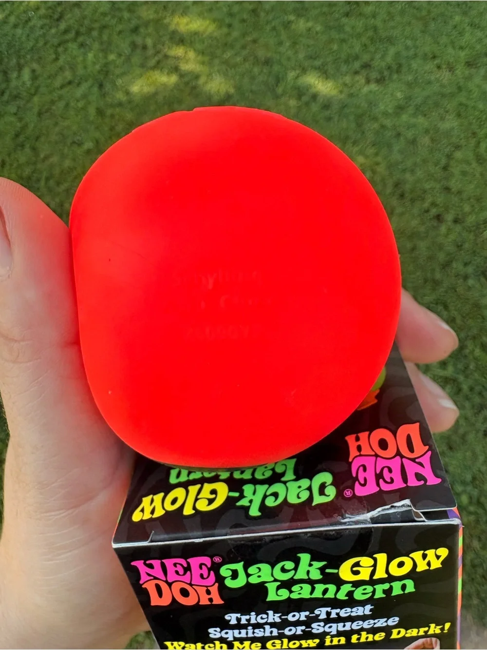 Needoh Jack-Glow Pumpkin Stress Ball - Orange